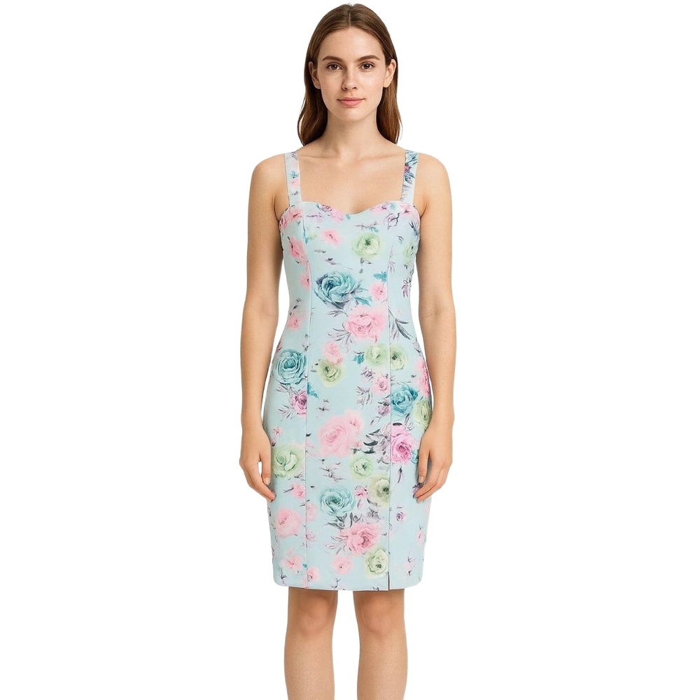 CBR Women’s Floral‎ Bodycon Dress Size S Blue Multicolor Sleeveless Cocktail